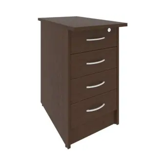 Riva Тумба приставная с фолдингом (4 ящика, с замком) А.ТП-4.2F-S Венге Цаво 412*720*750 | Защита-Офис - интернет-магазин сейфов, кресел, металлической и офисной мебели в Казани и Йошкар-Оле