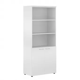 Шкаф с 1 комплектом глухих малых дверей и топом XHC 85.5 белый 856*432*1955 Xten | Защита-Офис - интернет-магазин сейфов, кресел, металлической и офисной мебели в Казани и Йошкар-Оле