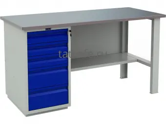 Верстак слесарный Profi (№601) WT160.WD5/F1.000 | Защита-Офис - интернет-магазин сейфов, кресел, металлической и офисной мебели в Казани и Йошкар-Оле