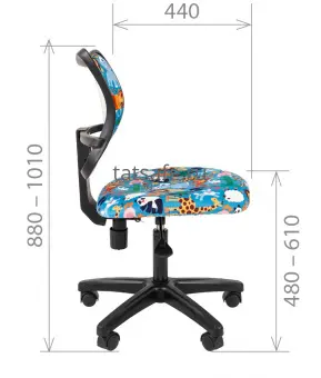 Кресло детское Chairman Kids 102 black | Защита-Офис - интернет-магазин сейфов, кресел, металлической и офисной мебели в Казани и Йошкар-Оле
