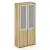 Corner Шкаф высокий широкий COR.ST-1.2R Гикори Песочный/Ваниль/Сатин/Металл Ваниль 900*450*2000 | Защита-Офис - интернет-магазин сейфов, кресел, металлической 