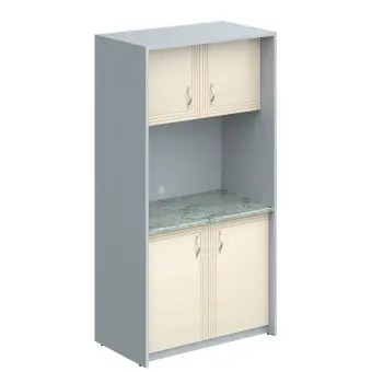 Шкаф для посуды SCB 120.2MT Бук Тиара/Металлик 1030х600х2000 | Защита-Офис - интернет-магазин сейфов, кресел, металлической и офисной мебели в Казани и Йошкар-Оле