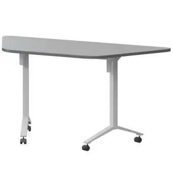 Стол мобильный складной трапециевидный МБ22-127.58Т серый/белый | Защита-Офис - интернет-магазин сейфов, кресел, металлической и офисной мебели в Казани и Йошкар-Оле