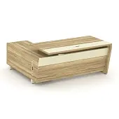 Corner Стол руководителя с тумбой COR.SRT-18 (R) Гикори Песочный/Ваниль/Металл Ваниль 1800*1800*750 | Защита-Офис - интернет-магазин сейфов, кресел, металлической 