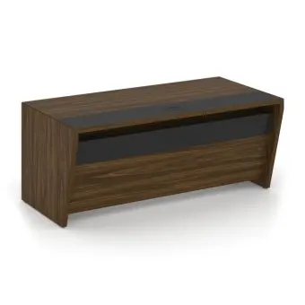 Corner Стол руководителя прямой COR.SR-18 Орех Лоренцо/Графит 1800*900*750 | Защита-Офис - интернет-магазин сейфов, кресел, металлической и офисной мебели в Казани и Йошкар-Оле