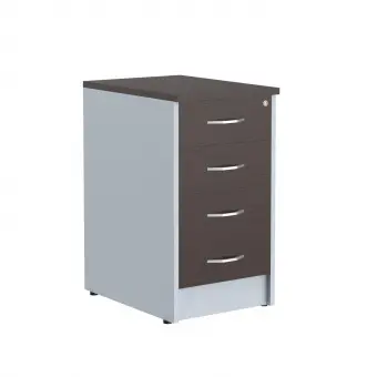 Тумба приставная ТП-4 венге магия/металлик с топом Т-4 венге магия 412*450*755 Imago | Защита-Офис - интернет-магазин сейфов, кресел, металлической и офисной мебели в Казани и Йошкар-Оле