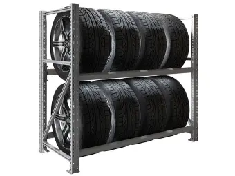 Стеллаж для шин и дисков MS Pro 1200/1353x606 (2 уровня) | Защита-Офис - интернет-магазин сейфов, кресел, металлической и офисной мебели в Казани и Йошкар-Оле