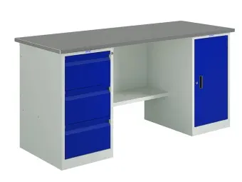 Верстак слесарный Profi (№803) WT180.WD3/WD1.000 | Защита-Офис - интернет-магазин сейфов, кресел, металлической и офисной мебели в Казани и Йошкар-Оле