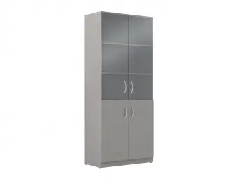 Шкаф комбинированный SR-5W.2 серый 770*375*1815 Simple | Защита-Офис - интернет-магазин сейфов, кресел, металлической и офисной мебели в Казани и Йошкар-Оле