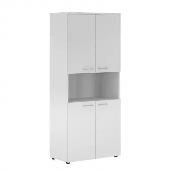 Шкаф с 2-мя комплектами глухих малых дверей и топом XHC 85.4 белый 856*432*1955 Xten | Защита-Офис - интернет-магазин сейфов, кресел, металлической и офисной мебели в Казани и Йошкар-Оле