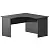 Стол компактный правый А-203.60.ПР Антрацит 1200x1200x760 Арго | Защита-Офис - интернет-магазин сейфов, кресел, металлической 