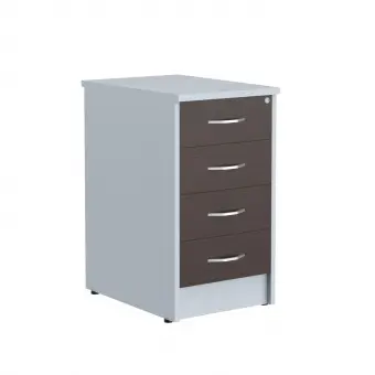 Тумба приставная ТП-4.1 венге магия/металлик с топом Т-1 металлик 412*600*755 Imago | Защита-Офис - интернет-магазин сейфов, кресел, металлической и офисной мебели в Казани и Йошкар-Оле