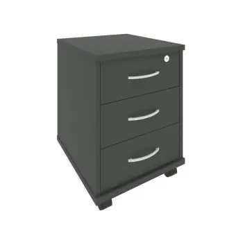 Riva Тумба подкатная 3 ящ. с фолдингом А.ТМ-3F Антрацит 420*450*556 | Защита-Офис - интернет-магазин сейфов, кресел, металлической и офисной мебели в Казани и Йошкар-Оле