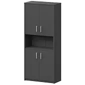 Шкаф с нишей А-312 Антрацит 770x370x2000 Арго | Защита-Офис - интернет-магазин сейфов, кресел, металлической 