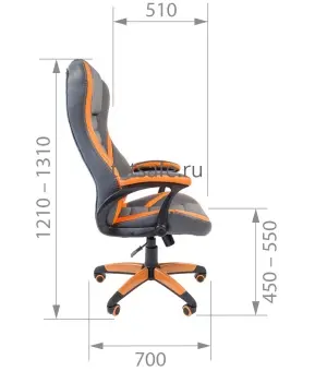 Кресло игровое Chairman Game 22, красный | Защита-Офис - интернет-магазин сейфов, кресел, металлической и офисной мебели в Казани и Йошкар-Оле