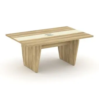 Corner Стол переговорный COR.PRG-18 Гикори Песочный/Ваниль 1800*1200*750 | Защита-Офис - интернет-магазин сейфов, кресел, металлической и офисной мебели в Казани и Йошкар-Оле