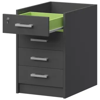 Каркас тумбы приставной АТ2-07 Антрацит 434x594x728 Арго | Защита-Офис - интернет-магазин сейфов, кресел, металлической и офисной мебели в Казани и Йошкар-Оле