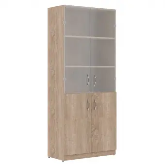 Шкаф комбинированный SR-5W.2 дуб сонома светлый 770*375*1815 Simple | Защита-Офис - интернет-магазин сейфов, кресел, металлической и офисной мебели в Казани и Йошкар-Оле