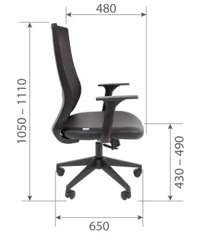 Кресло компьютерное Chairman 500LT ЭКО БП расКресло компьютерное Chairman 500LT ЭКО БП | Защита-Офис - интернет-магазин сейфов, кресел, металлической - фото 1