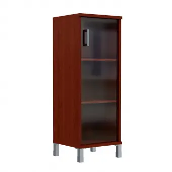 Шкаф-колонка средняя со стеклянной дверью B 421.8 бургунди 475*450*1286 Born | Защита-Офис - интернет-магазин сейфов, кресел, металлической и офисной мебели в Казани и Йошкар-Оле