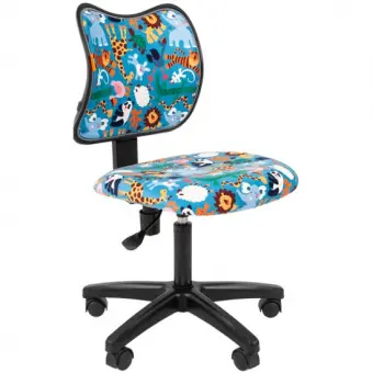 Кресло детское Chairman Kids 102 black, зоопарк | Защита-Офис - интернет-магазин сейфов, кресел, металлической и офисной мебели в Казани и Йошкар-Оле