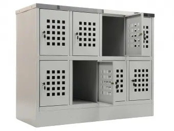 Шкаф для сумок практик LS-42 | Защита-Офис - интернет-магазин сейфов, кресел, металлической и офисной мебели в Казани и Йошкар-Оле