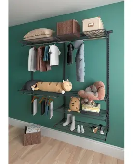 Гардеробная система Optima G180 графит | Защита-Офис - интернет-магазин сейфов, кресел, металлической и офисной мебели в Казани и Йошкар-Оле