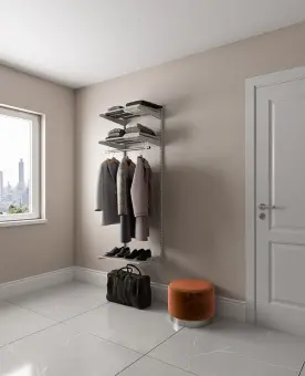 Гардеробная система Basic G60 графит | Защита-Офис - интернет-магазин сейфов, кресел, металлической и офисной мебели в Казани и Йошкар-Оле