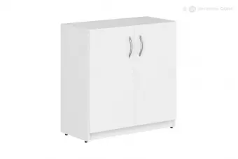 Шкаф с глухими малыми дверьми SR-2W.1 белый 770*375*790 Simple | Защита-Офис - интернет-магазин сейфов, кресел, металлической и офисной мебели в Казани и Йошкар-Оле