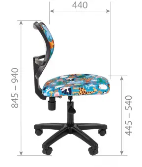 Кресло детское Chairman Kids 102 black, зоопарк | Защита-Офис - интернет-магазин сейфов, кресел, металлической и офисной мебели в Казани и Йошкар-Оле