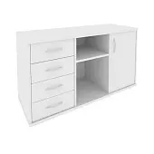 Riva Тумба под оргтехнику с фолдингом А.МТ-2F Белый 1192*450*667 | Защита-Офис - интернет-магазин сейфов, кресел, металлической 