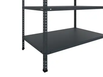 Стеллаж MS Standart (2000*1000*400) 5 полок BLACK | Защита-Офис - интернет-магазин сейфов, кресел, металлической и офисной мебели в Казани и Йошкар-Оле