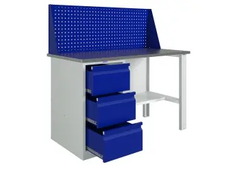 Верстак слесарный Profi (№403) WT140.WD3/F1.010 | Защита-Офис Верстак слесарный Profi (№403) WT140.WD3/F1.010 | Защита-Офис - интернет-магазин сейфов, кресел, металлической и офисной мебели в Казани и Йошкар-Оле