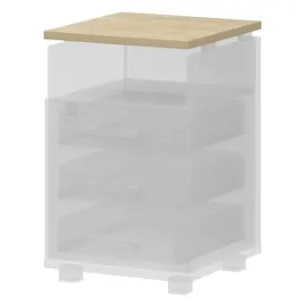 Крышка тумбы НТ-320.45 Баттл Рок 438x444x25 Аргентум | Защита-Офис - интернет-магазин сейфов, кресел, металлической и офисной мебели в Казани и Йошкар-Оле