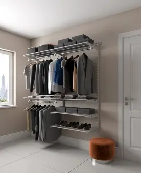 Гардеробная система Optima G180 графит | Защита-Офис - интернет-магазин сейфов, кресел, металлической и офисной мебели в Казани и Йошкар-Оле