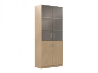 Шкаф комбинированный SR-5W.2 легно светлый 770*375*1815 Simple | Защита-Офис - интернет-магазин сейфов, кресел, металлической и офисной мебели в Казани и Йошкар-Оле