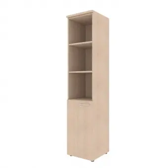 Шкаф колонка с глухой малой дверью (L) и топом XHC 42.5(L) бук тиара 432*432*1955 Xten | Защита-Офис - интернет-магазин сейфов, кресел, металлической и офисной мебели в Казани и Йошкар-Оле