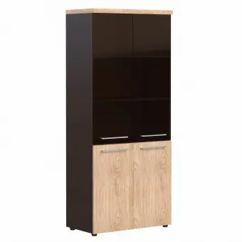 Шкаф комбинированный с топом AHC 85.7 дуб девон/венге магия 850*456*1968 Alto | Защита-Офис - интернет-магазин сейфов, кресел, металлической и офисной мебели в Казани и Йошкар-Оле