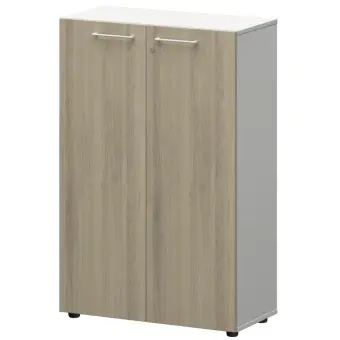 Шкаф средний закрытый СМШ38F(Б) Кронберг/Белый 792x380x1190 Кортез | Защита-Офис - интернет-магазин сейфов, кресел, металлической и офисной мебели в Казани и Йошкар-Оле