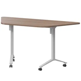 Стол мобильный складной трапециевидный МБ22-127.58Т темный шимо/белый | Защита-Офис - интернет-магазин сейфов, кресел, металлической и офисной мебели в Казани и Йошкар-Оле