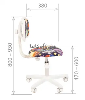 Кресло детское Chairman Kids 101 white | Защита-Офис - интернет-магазин сейфов, кресел, металлической и офисной мебели в Казани и Йошкар-Оле