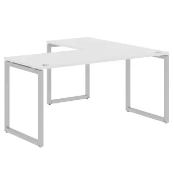 Стол угловой XQCT 1615 Белый/Алюминий 1600х1500х750 XTEN-Q | Защита-Офис - интернет-магазин сейфов, кресел, металлической и офисной мебели в Казани и Йошкар-Оле