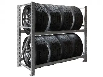 Стеллаж для шин и дисков MS Pro 1200/1353x606 (2 уровня) | Защита-Офис - интернет-магазин сейфов, кресел, металлической и офисной мебели в Казани и Йошкар-Оле