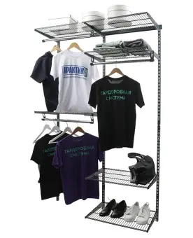 Гардеробная система Optima G120 графит | Защита-Офис - интернет-магазин сейфов, кресел, металлической и офисной мебели в Казани и Йошкар-Оле