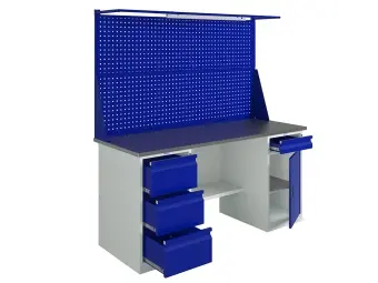 Верстак слесарный Profi (№802) WT180.WD3/WD2.021 | Защита-Офис - интернет-магазин сейфов, кресел, металлической и офисной мебели в Казани и Йошкар-Оле