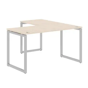 Стол угловой XQCT 1415 Бук тиара/Алюминий 1400х1500х750 XTEN-Q | Защита-Офис - интернет-магазин сейфов, кресел, металлической и офисной мебели в Казани и Йошкар-Оле