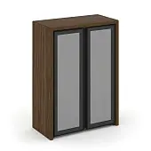 Corner Шкаф средний широкий COR.ST-2.4R Орех Лоренцо/Графит/Сатин/Черная Рама 900*450*1231 Corner Шкаф средний широкий COR.ST-2.4R Орех Лоренцо/Графит/Сатин/Черная Рама 900*450*1231 | Защита-Офис - интернет-магазин сейфов, кресел, металлической