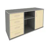 Riva Тумба под оргтехнику с фолдингом А.МТ-2F Клен Металлик NEW 1192*450*667 | Защита-Офис - интернет-магазин сейфов, кресел, металлической 