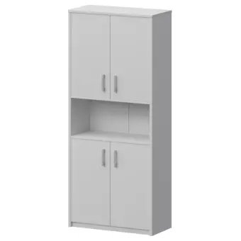 Шкаф с нишей А-312 Белый 770x370x2000 Арго | Защита-Офис - интернет-магазин сейфов, кресел, металлической и офисной мебели в Казани и Йошкар-Оле