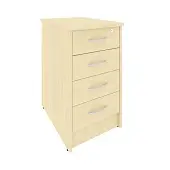 Riva Тумба приставная с фолдингом (4 ящика, с замком) А.ТП-4.1F-S Клен 412*600*750 | Защита-Офис - интернет-магазин сейфов, кресел, металлической 